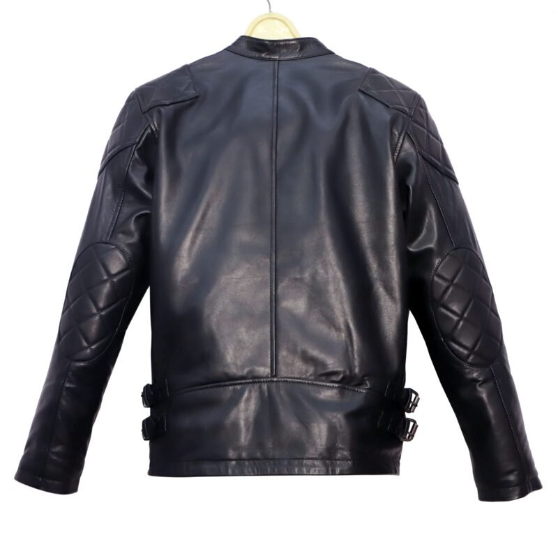 Mens Black Biker Leather Jacket (ZDLJM24001) - Image 3