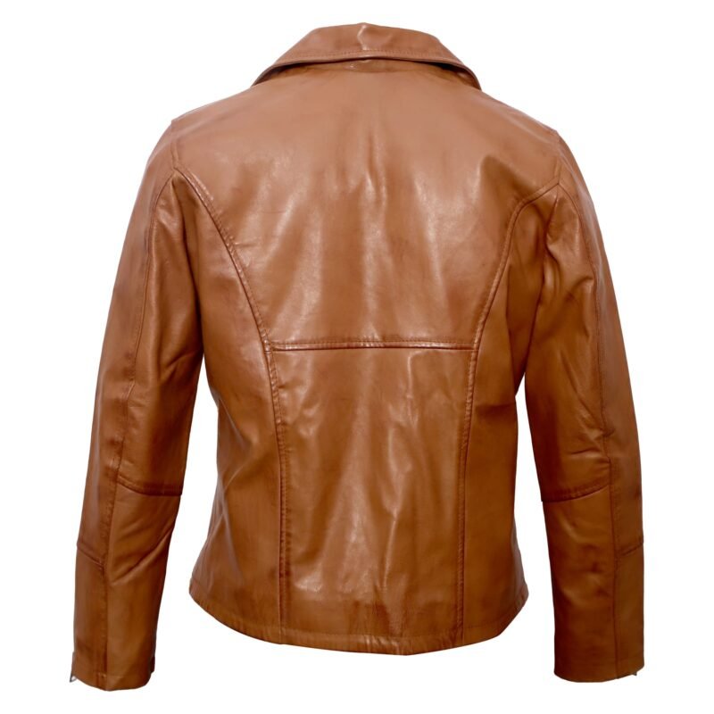 Women Leather Biker Jacket (ZDLJW24001) - Image 3